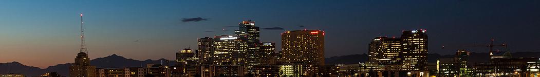 Phoenix sunset over skyline